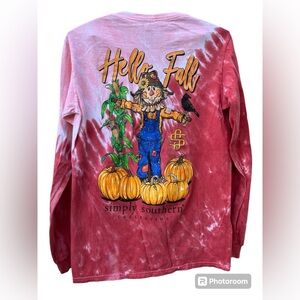 Simply southern long sleeve hello fall T shirt small